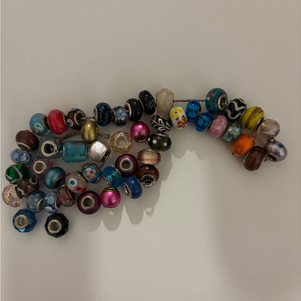 925 Stamped beads and charms for pandora or chamilia bracelet.
